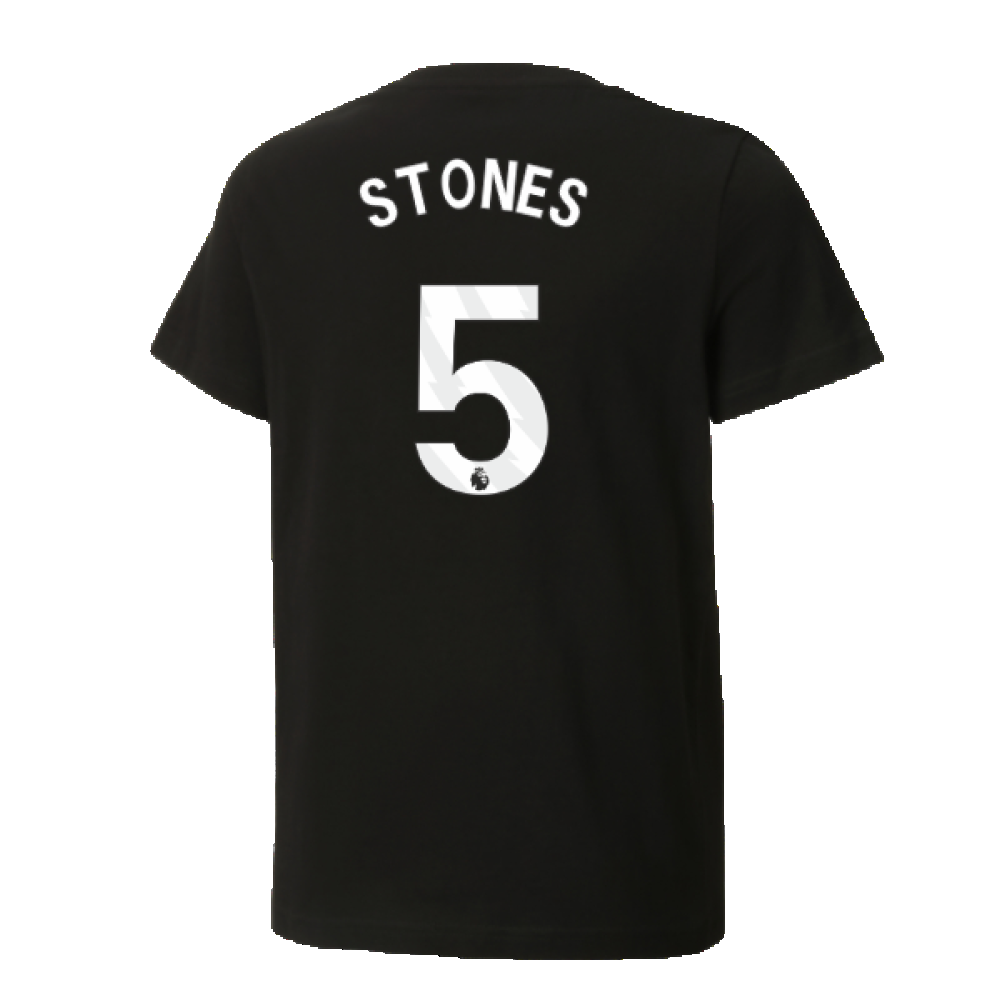 2024-2025 Man City ftblCulture Tee (Black) - Kids (Stones 5)