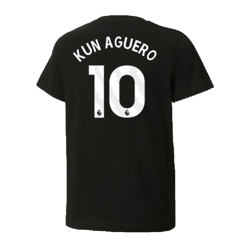 2024-2025 Man City ftblCulture Tee (Black) (Kun Aguero 10)