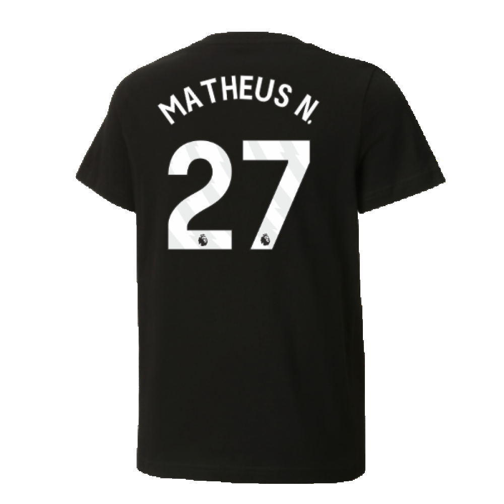 2024-2025 Man City ftblCulture Tee (Black) (Matheus N. 27)