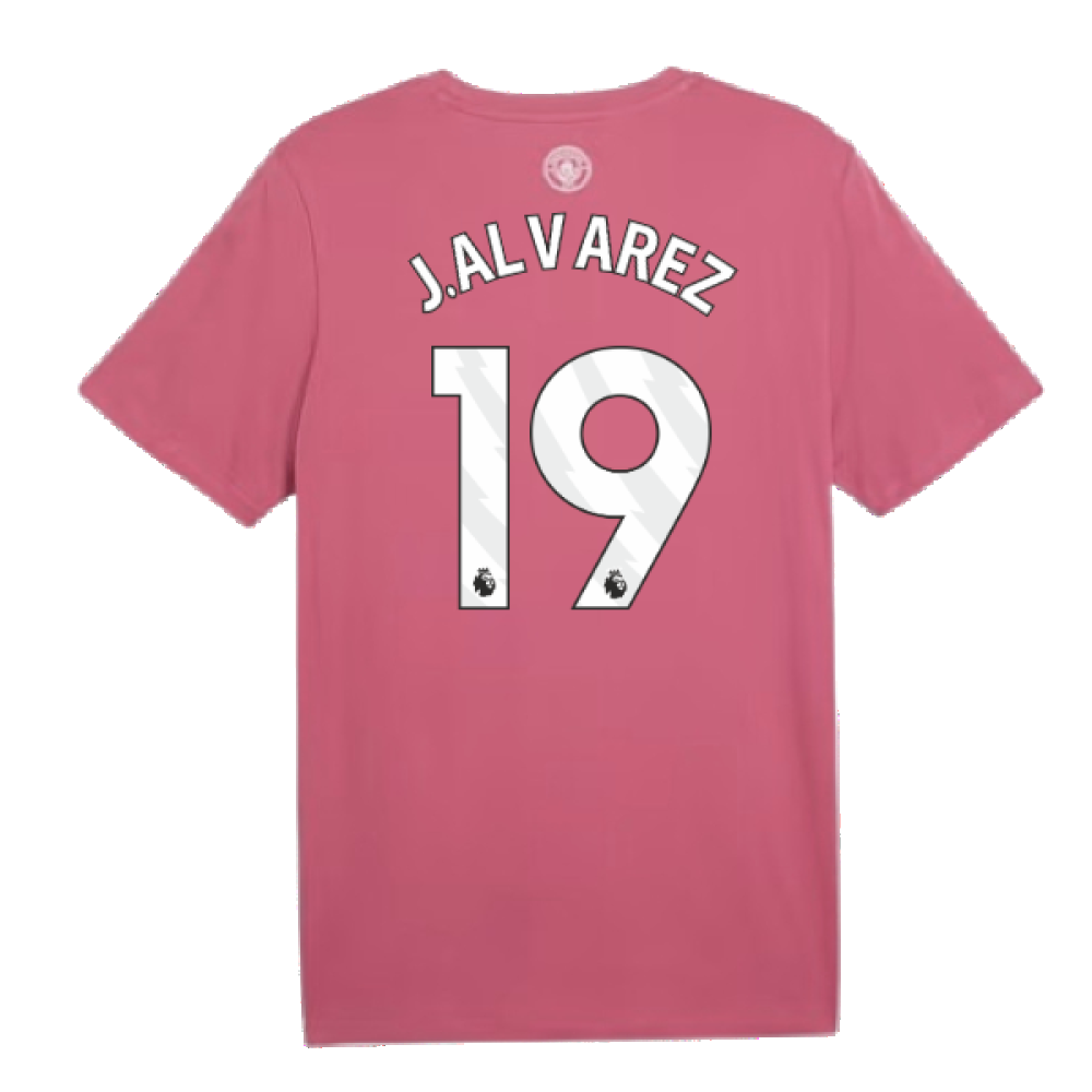 2024-2025 Man City ftblCulture Tee (Dusty Orchid) (J.Alvarez 19)