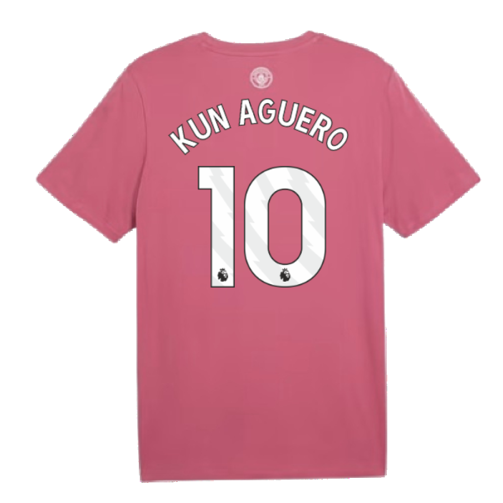 2024-2025 Man City ftblCulture Tee (Dusty Orchid) (Kun Aguero 10)