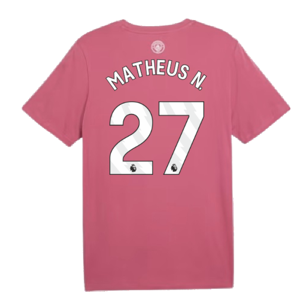 2024-2025 Man City ftblCulture Tee (Dusty Orchid) (Matheus N. 27)