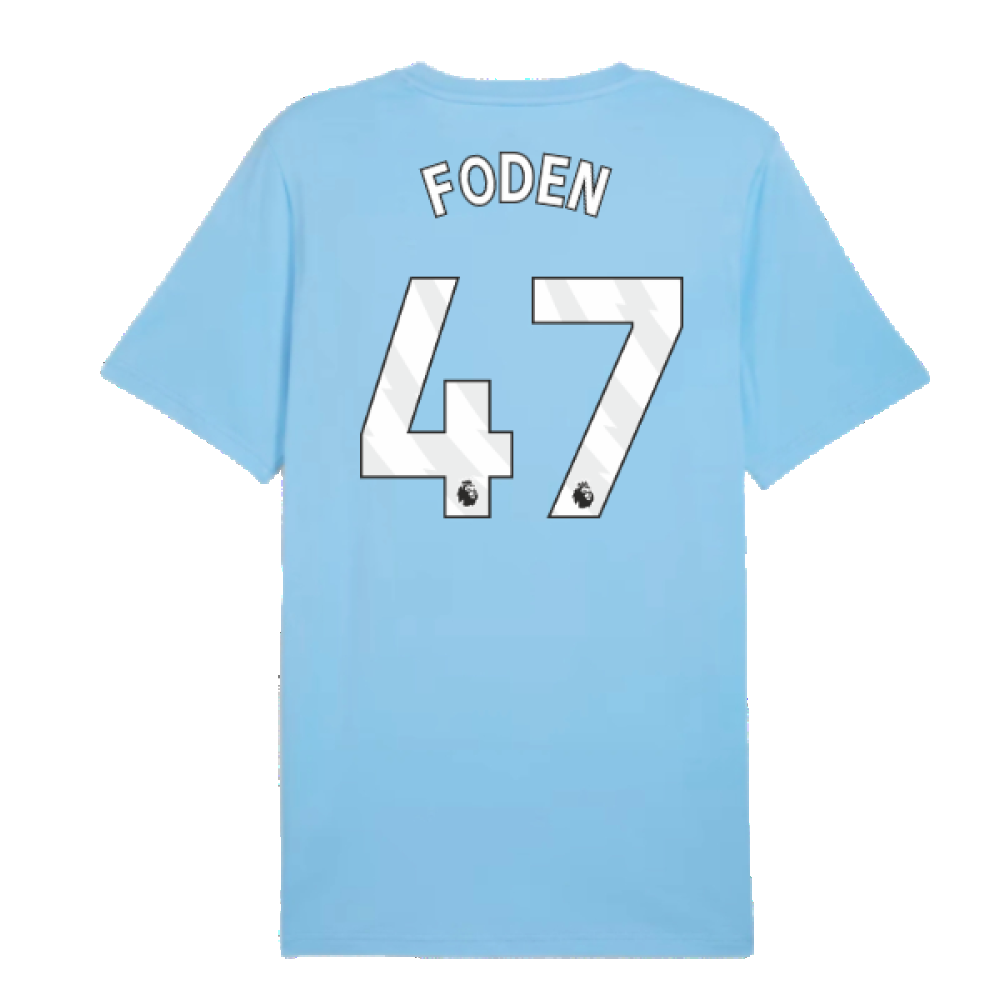 2024-2025 Man City ftblCulture Tee (Light Blue) (Foden 47)