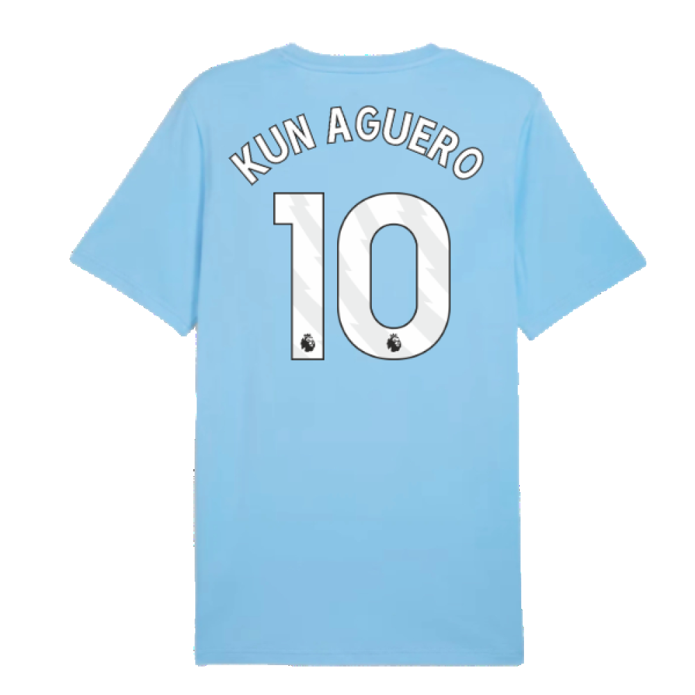 2024-2025 Man City ftblCulture Tee (Light Blue) (Kun Aguero 10)