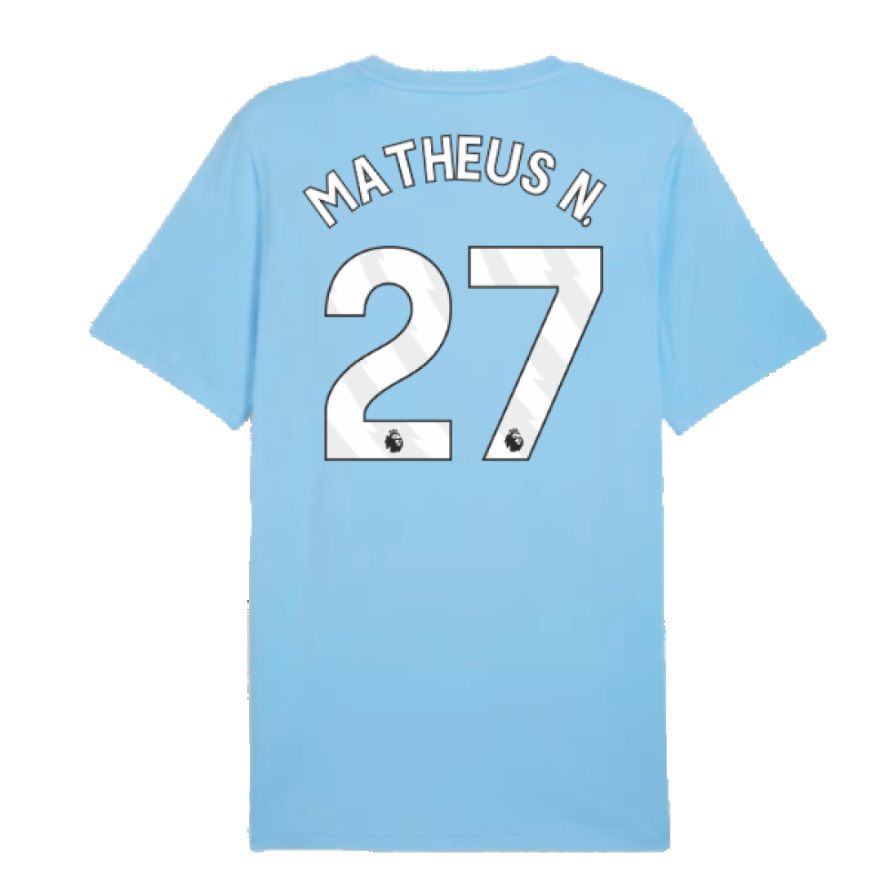 2024-2025 Man City ftblCulture Tee (Light Blue) (Matheus N. 27)