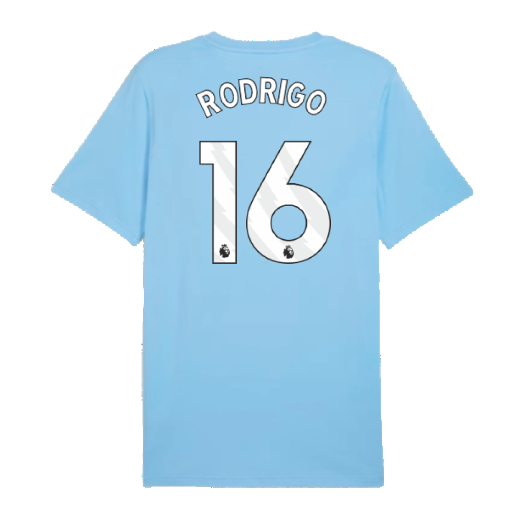 2024-2025 Man City ftblCulture Tee (Light Blue) (Rodrigo 16)