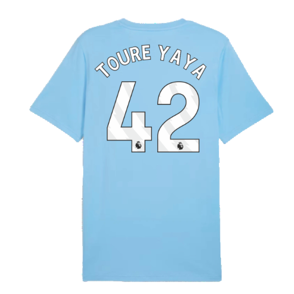 2024-2025 Man City ftblCulture Tee (Light Blue) (Toure Yaya 42)