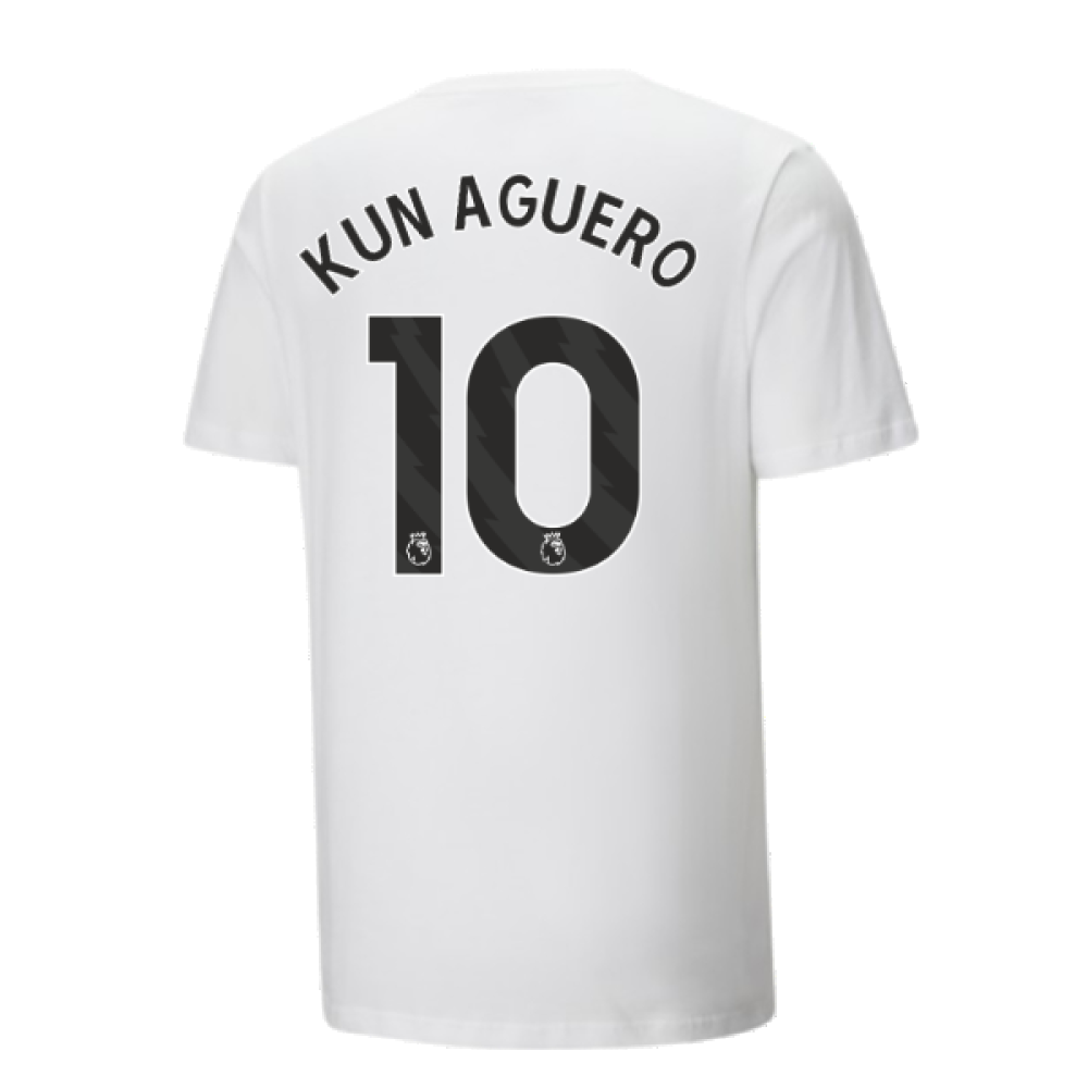 2024-2025 Man City ftblCulture Tee (White) (Kun Aguero 10)