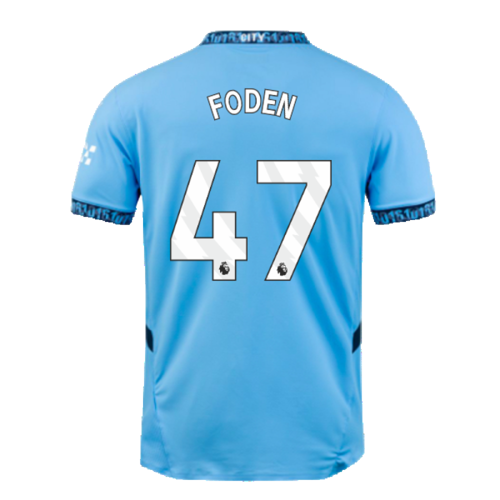 2024-2025 Man City Home Authentic Shirt (Foden 47)