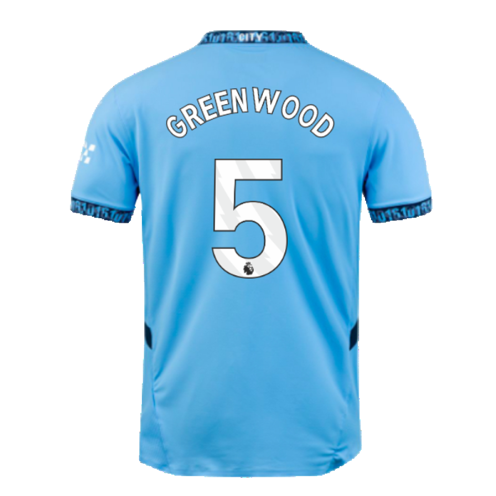 2024-2025 Man City Home Authentic Shirt (Greenwood 5)