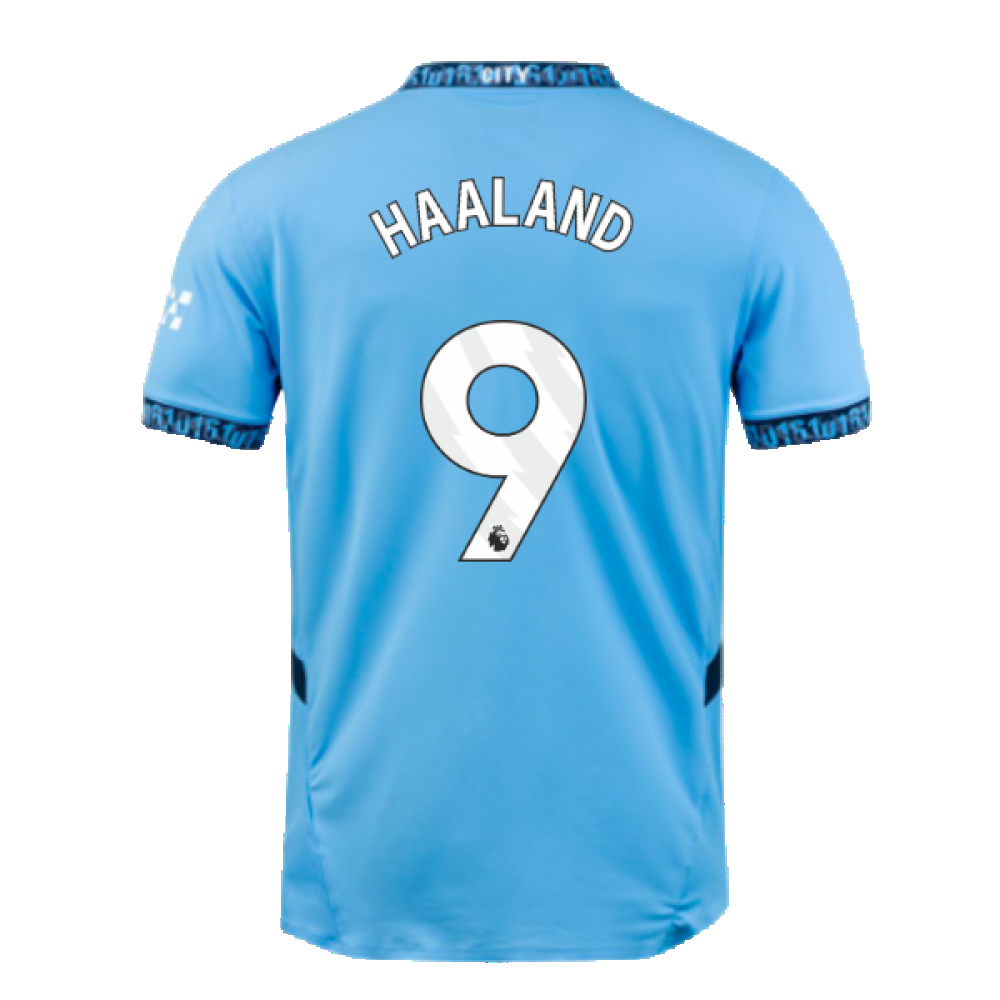 2024-2025 Man City Home Authentic Shirt (Haaland 9)