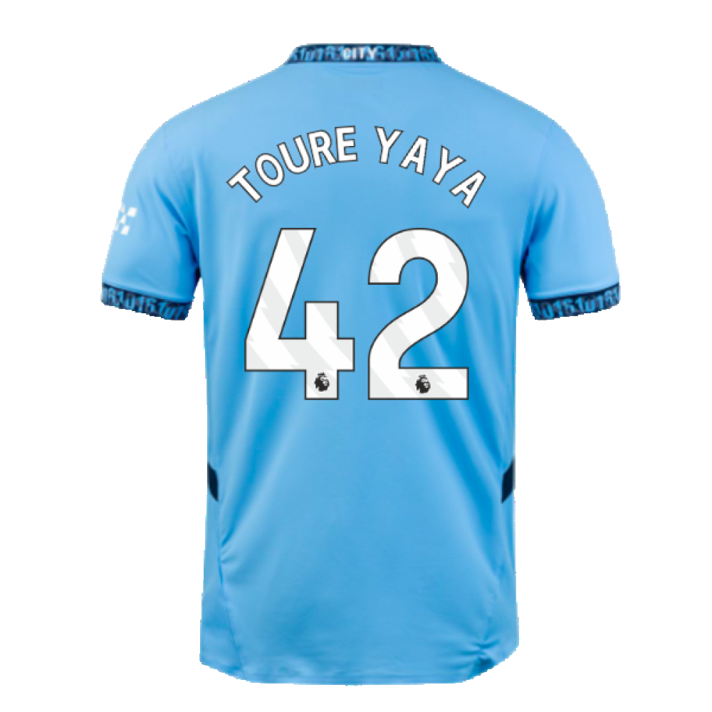 2024-2025 Man City Home Authentic Shirt (Toure Yaya 42)