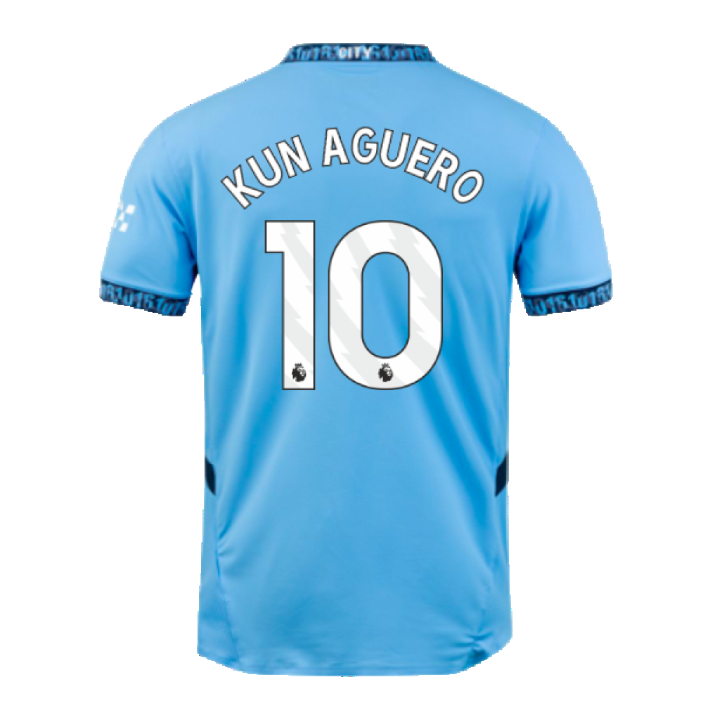 2024-2025 Man City Home Authentic Shirt with packaging (Kun Aguero 10)