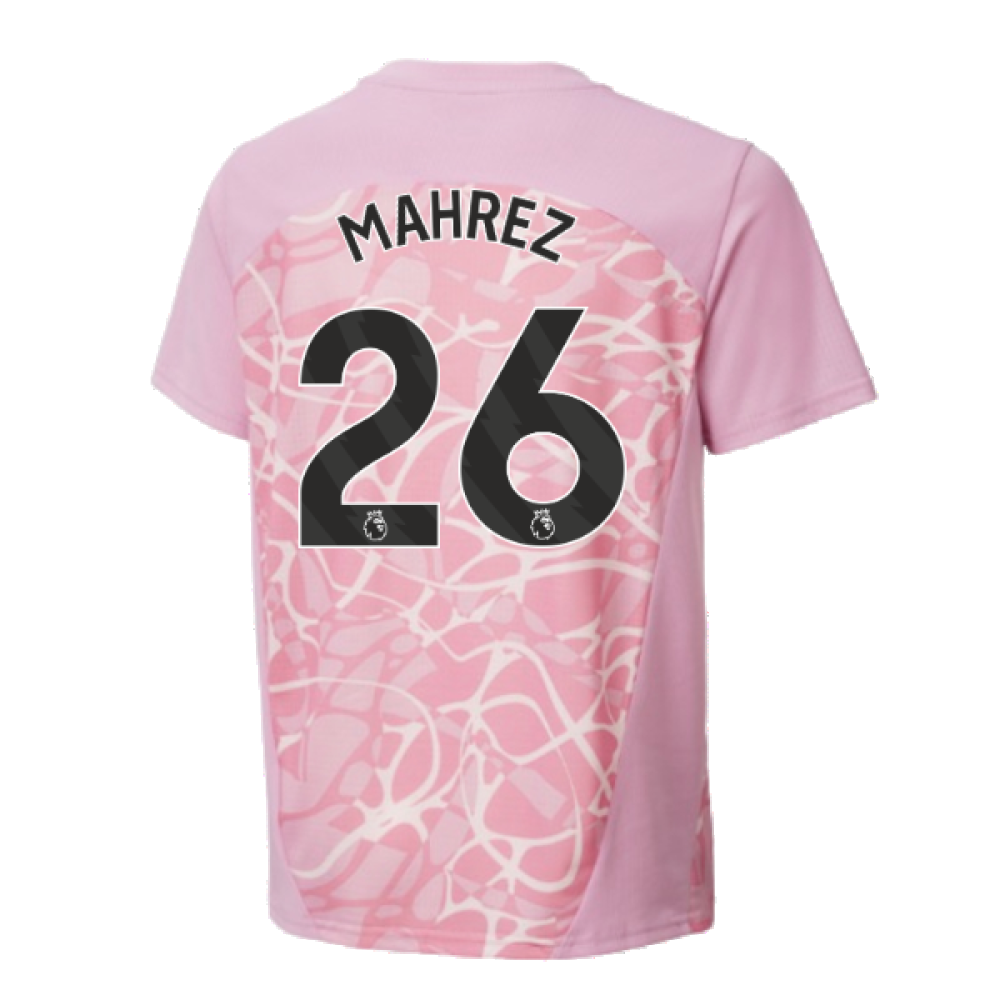 2024-2025 Man City Pre-Match Shirt (Pink Icing) - Kids (Mahrez 26)