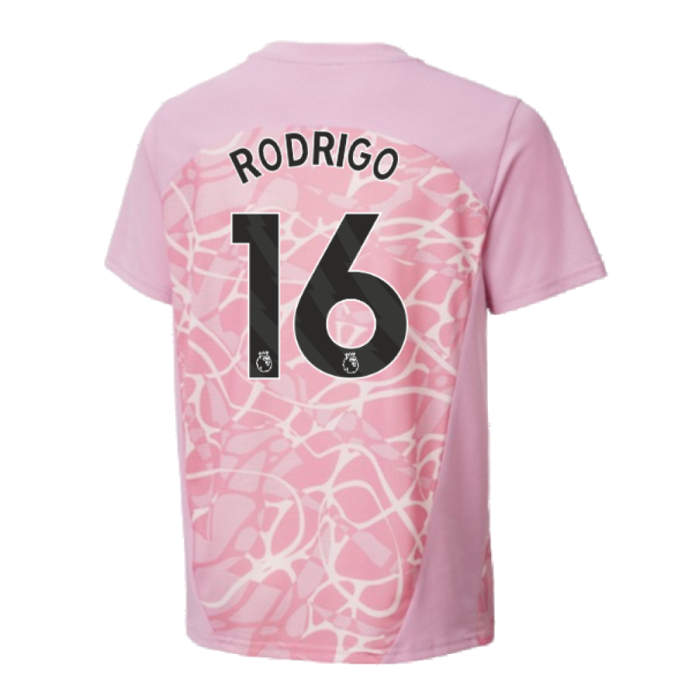 2024-2025 Man City Pre-Match Shirt (Pink Icing) - Kids (Rodrigo 16)