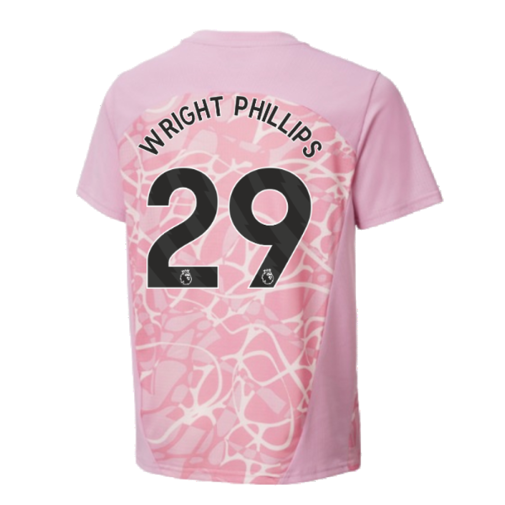 2024-2025 Man City Pre-Match Shirt (Pink Icing) - Kids (Wright Phillips 29)