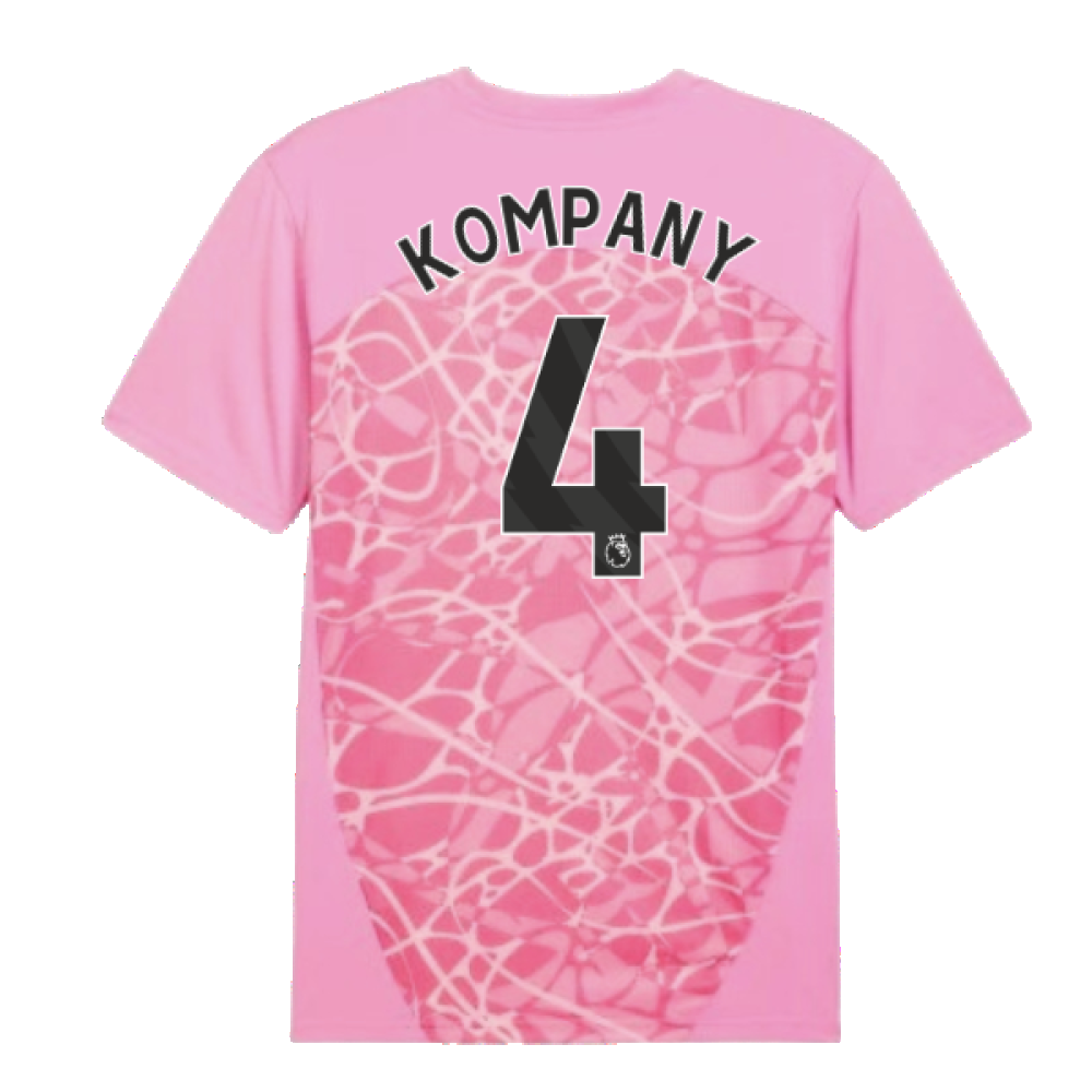 2024-2025 Man City Pre-Match Shirt (Pink) (Kompany 4)