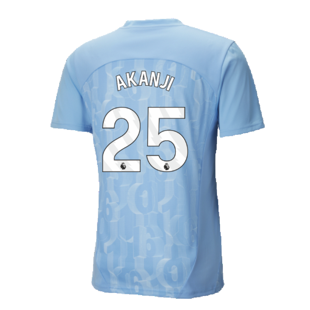 2024-2025 Man City Prematch SS Shirt (Light Blue) (Akanji 25)