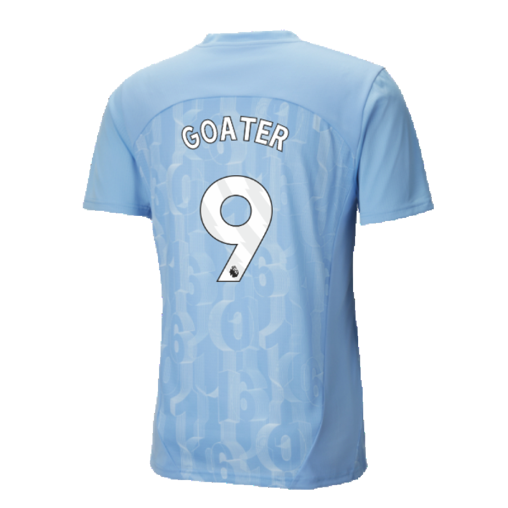 2024-2025 Man City Prematch SS Shirt (Light Blue) (Goater 9)