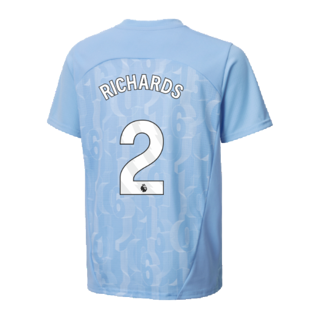 2024-2025 Man City Prematch SS Shirt (Light Blue) - Kids (Richards 2)