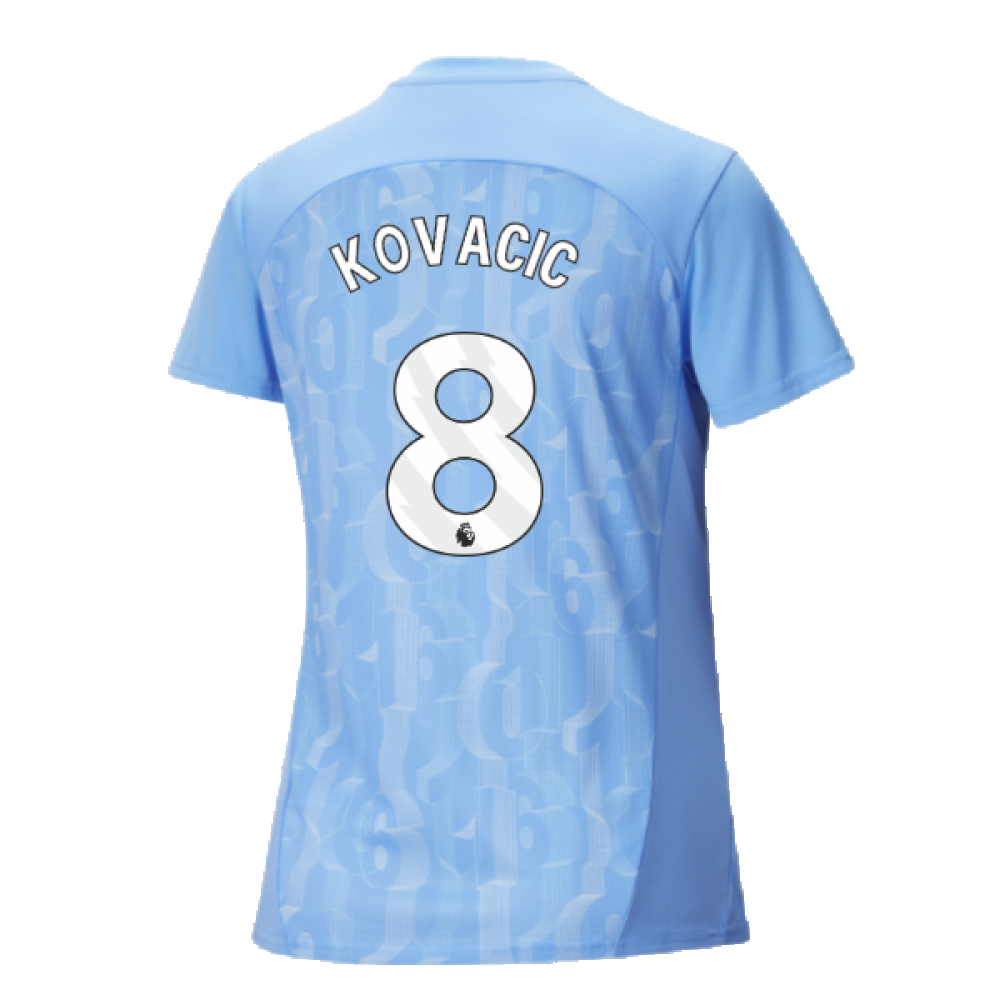 2024-2025 Man City Prematch SS Shirt (Light Blue) - Womens (Kovacic 8)
