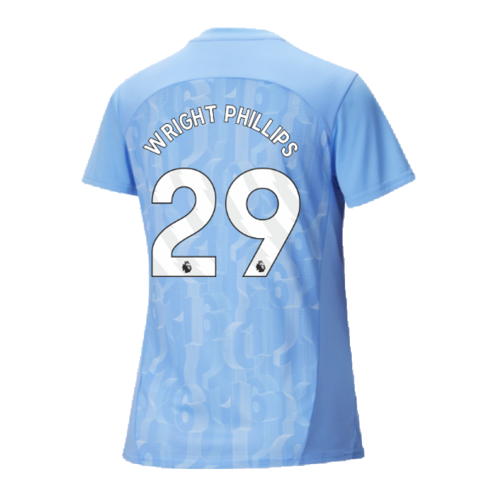 2024-2025 Man City Prematch SS Shirt (Light Blue) - Womens (Wright Phillips 29)