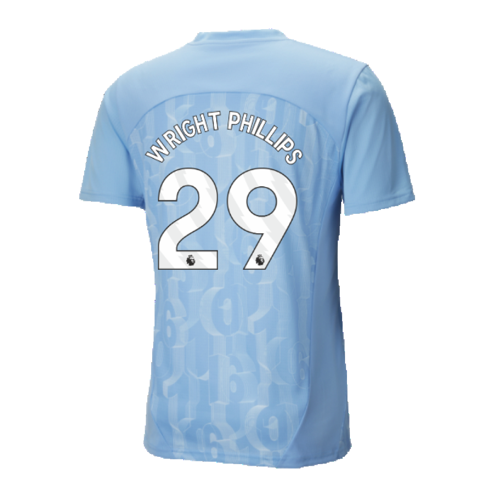 2024-2025 Man City Prematch SS Shirt (Light Blue) (Wright Phillips 29)