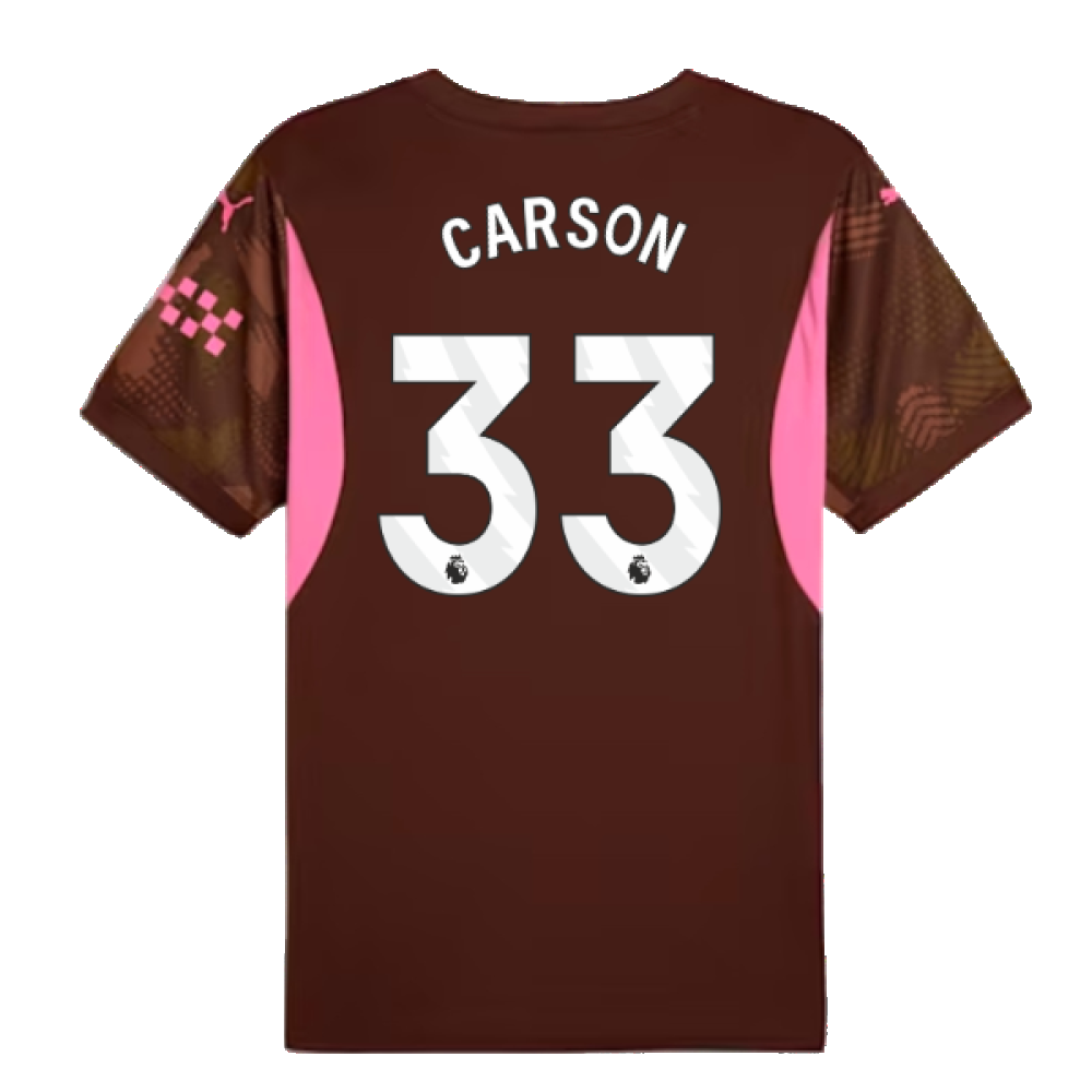 2024-2025 Man City Third Goalkeeper Shirt (Espresso Brown) (Carson 33)