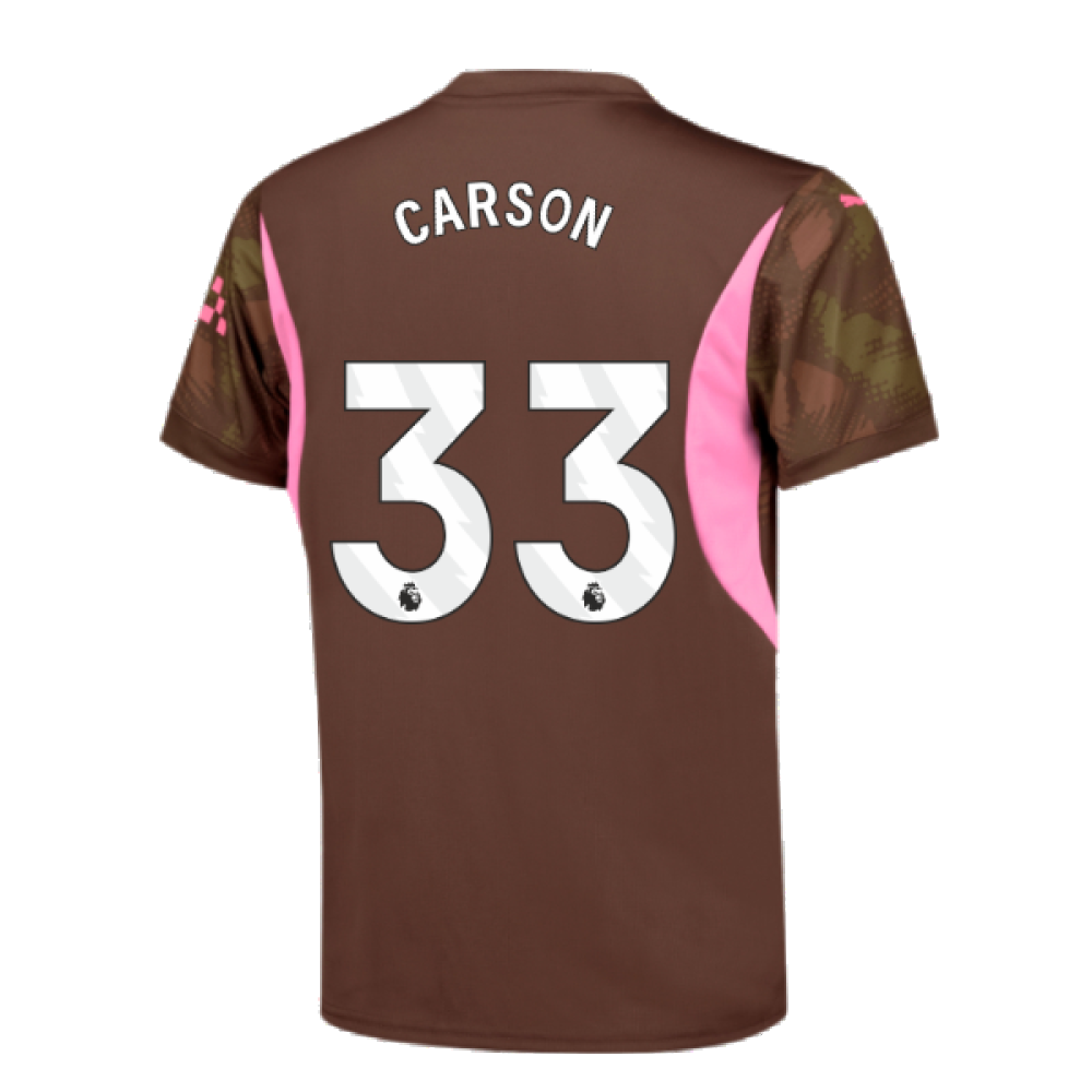 2024-2025 Man City Third Goalkeeper Shirt (Espresso Brown) - Kids (Carson 33)