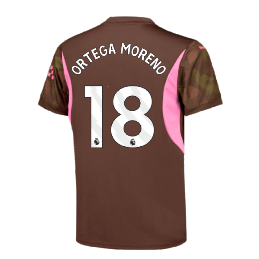 2024-2025 Man City Third Goalkeeper Shirt (Espresso Brown) - Kids (Ortega Moreno 18)