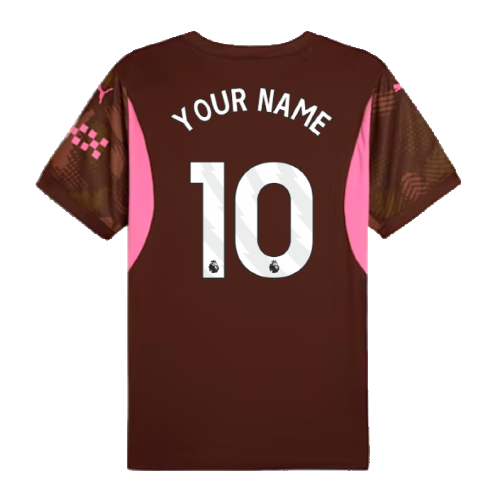 2024-2025 Man City Third Goalkeeper Shirt (Espresso Brown) (Your Name)