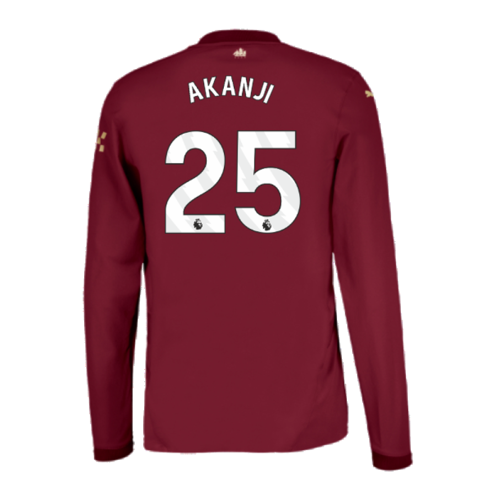 2024-2025 Man City Third Long Sleeve Authentic Shirt (Akanji 25)