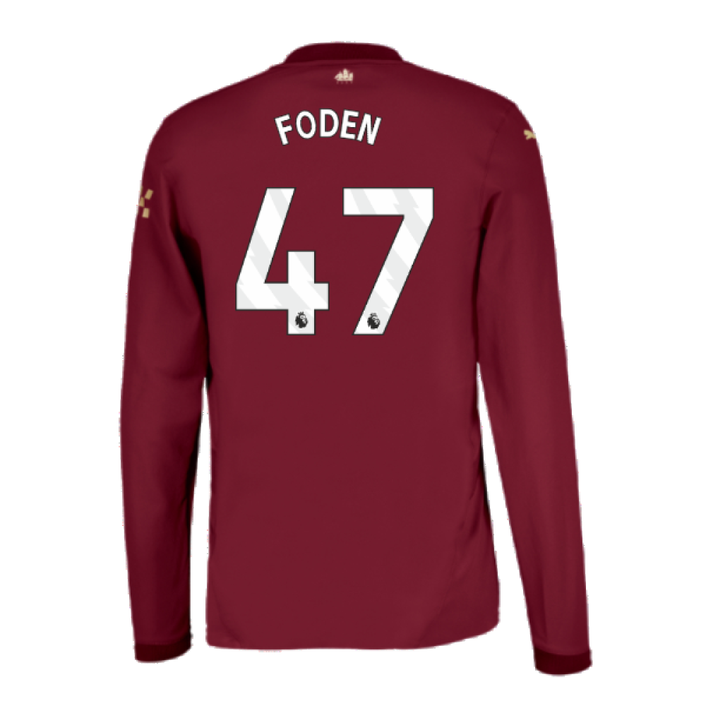 2024-2025 Man City Third Long Sleeve Authentic Shirt (Foden 47)