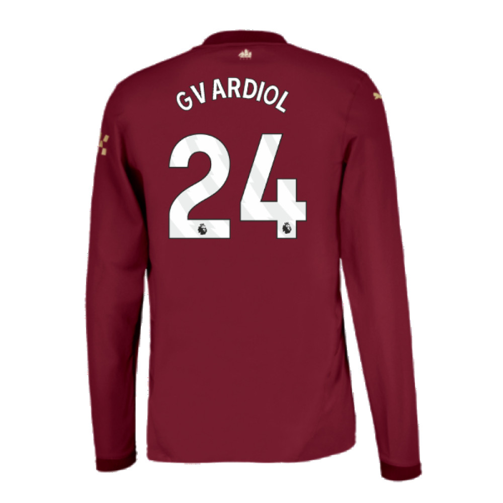 2024-2025 Man City Third Long Sleeve Authentic Shirt (Gvardiol 24)