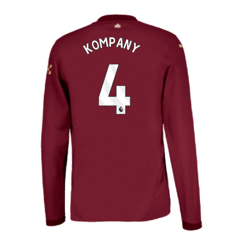 2024-2025 Man City Third Long Sleeve Authentic Shirt (Kompany 4)