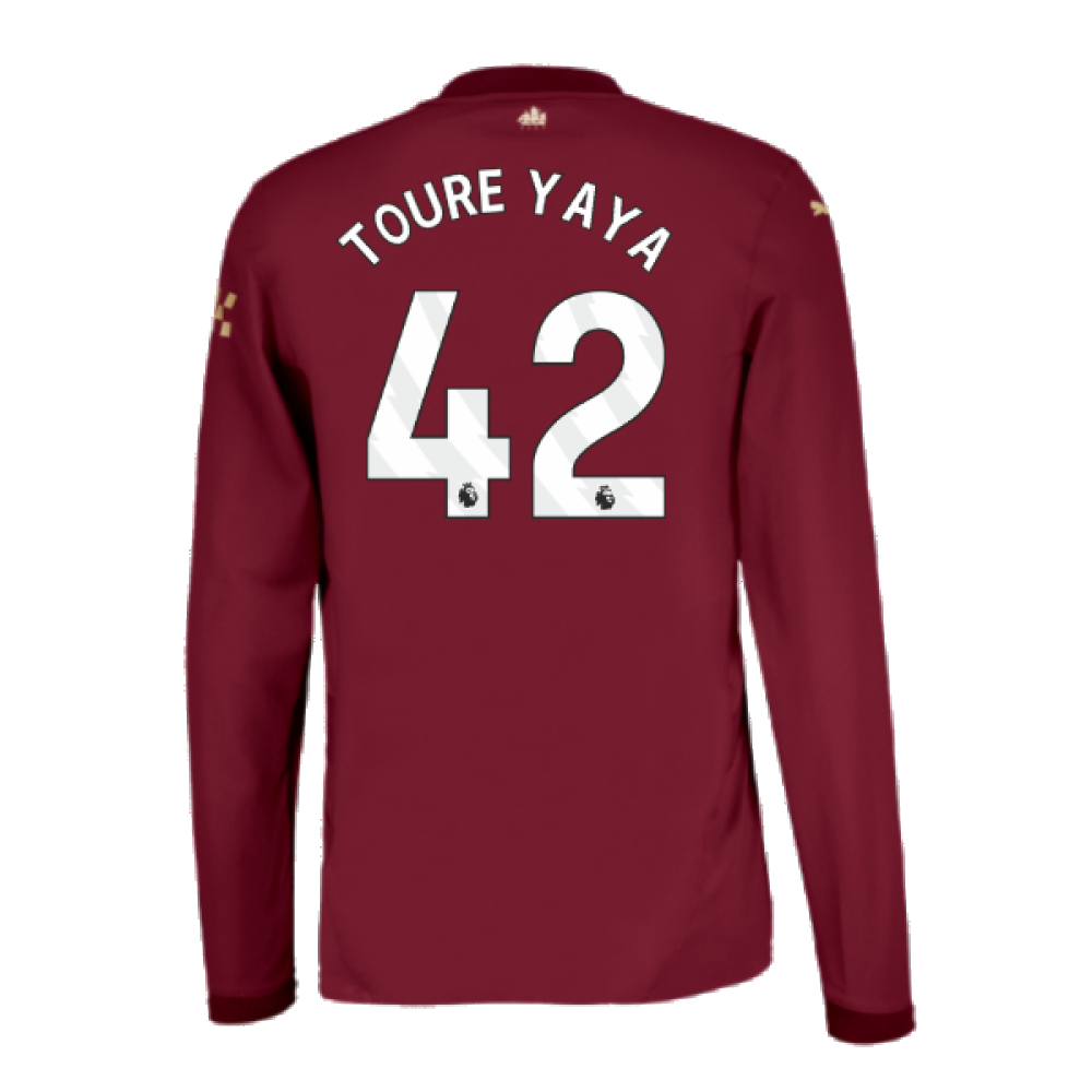 2024-2025 Man City Third Long Sleeve Authentic Shirt (Toure Yaya 42)