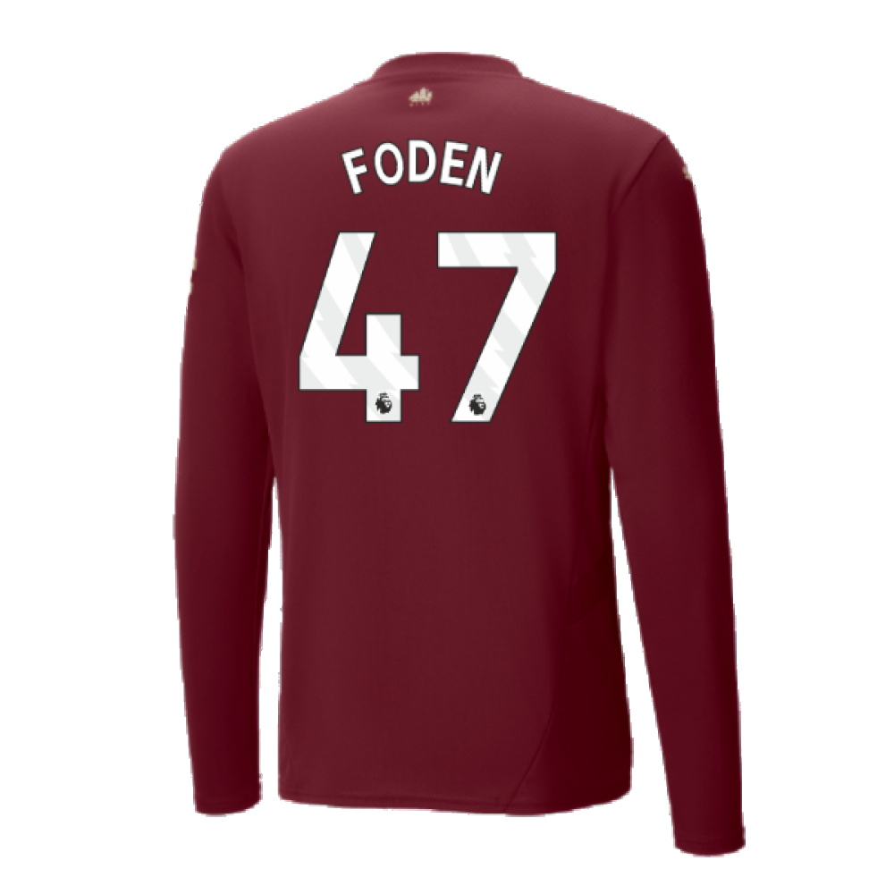 2024-2025 Man City Third Long Sleeve Shirt (Foden 47)