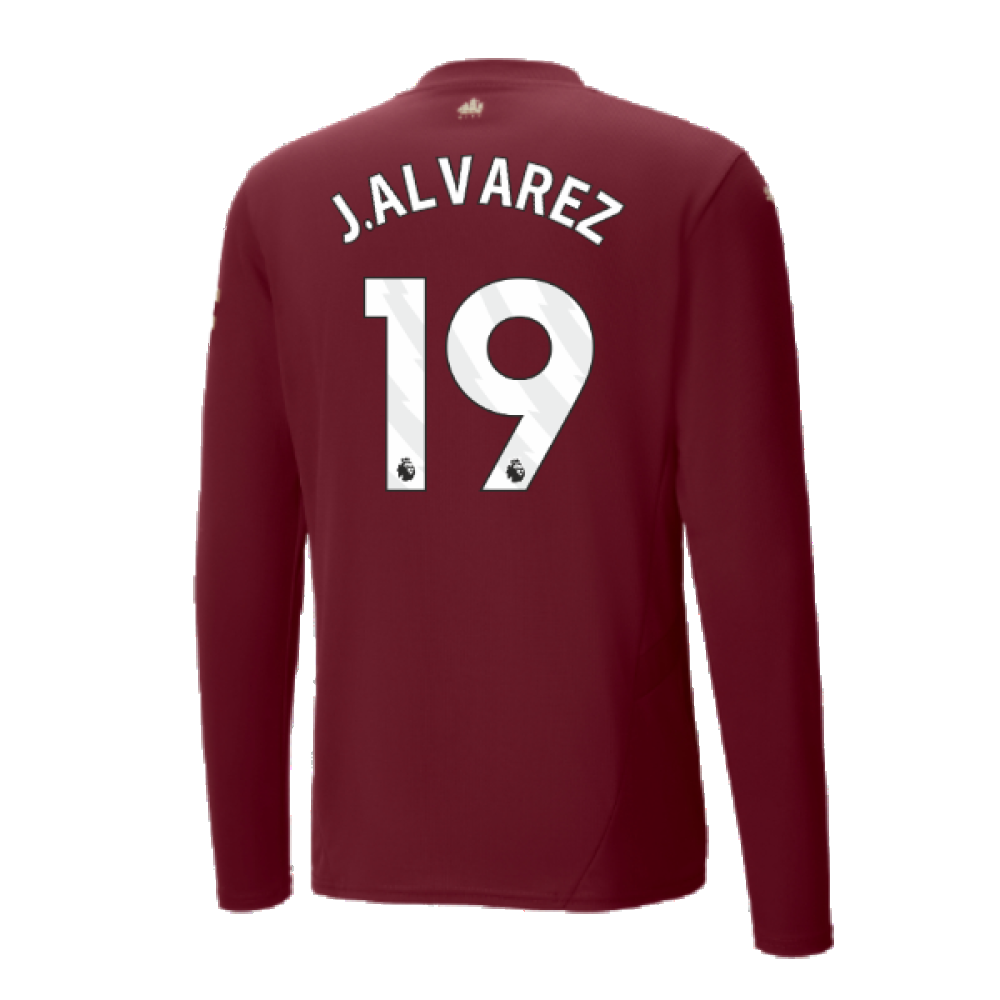 2024-2025 Man City Third Long Sleeve Shirt (J.Alvarez 19)