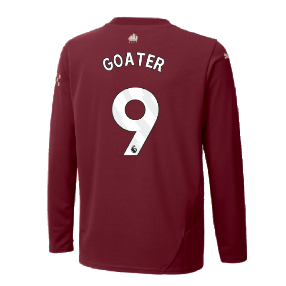 2024-2025 Man City Third Long Sleeve Shirt (Kids) (Goater 9)