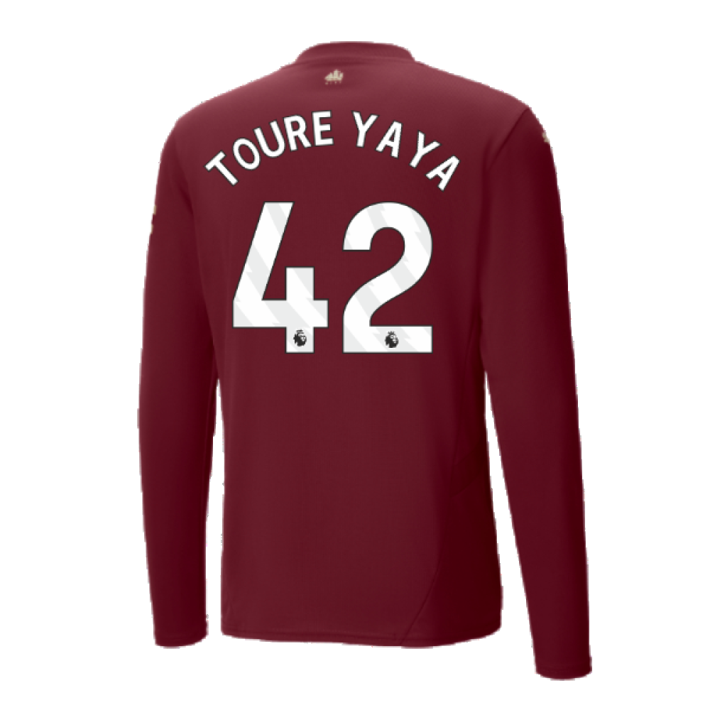 2024-2025 Man City Third Long Sleeve Shirt (Toure Yaya 42)