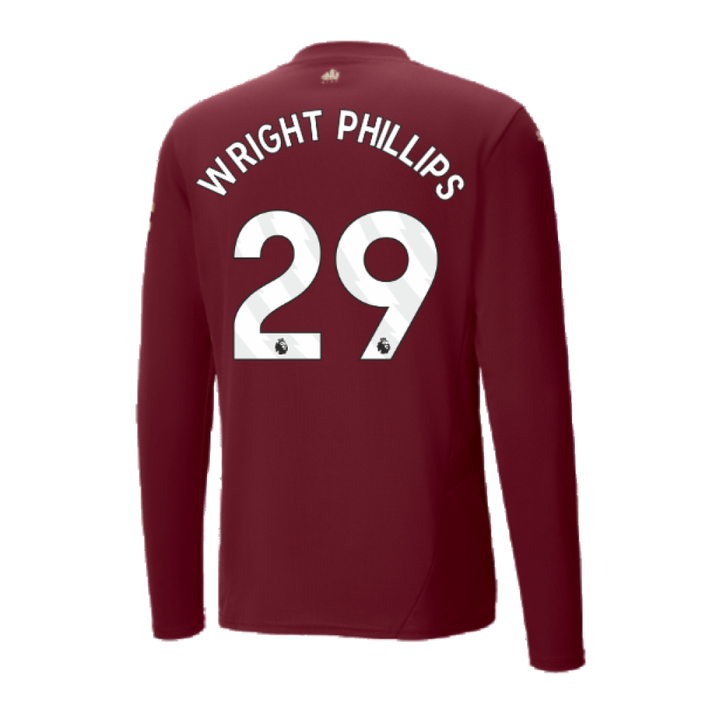 2024-2025 Man City Third Long Sleeve Shirt (Wright Phillips 29)