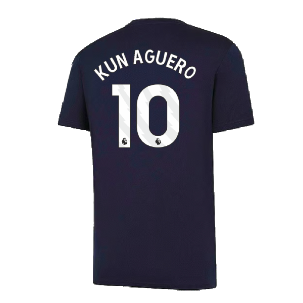 2024-2025 Man City Training Shirt (Inky Blue) - Kids (Kun Aguero 10)