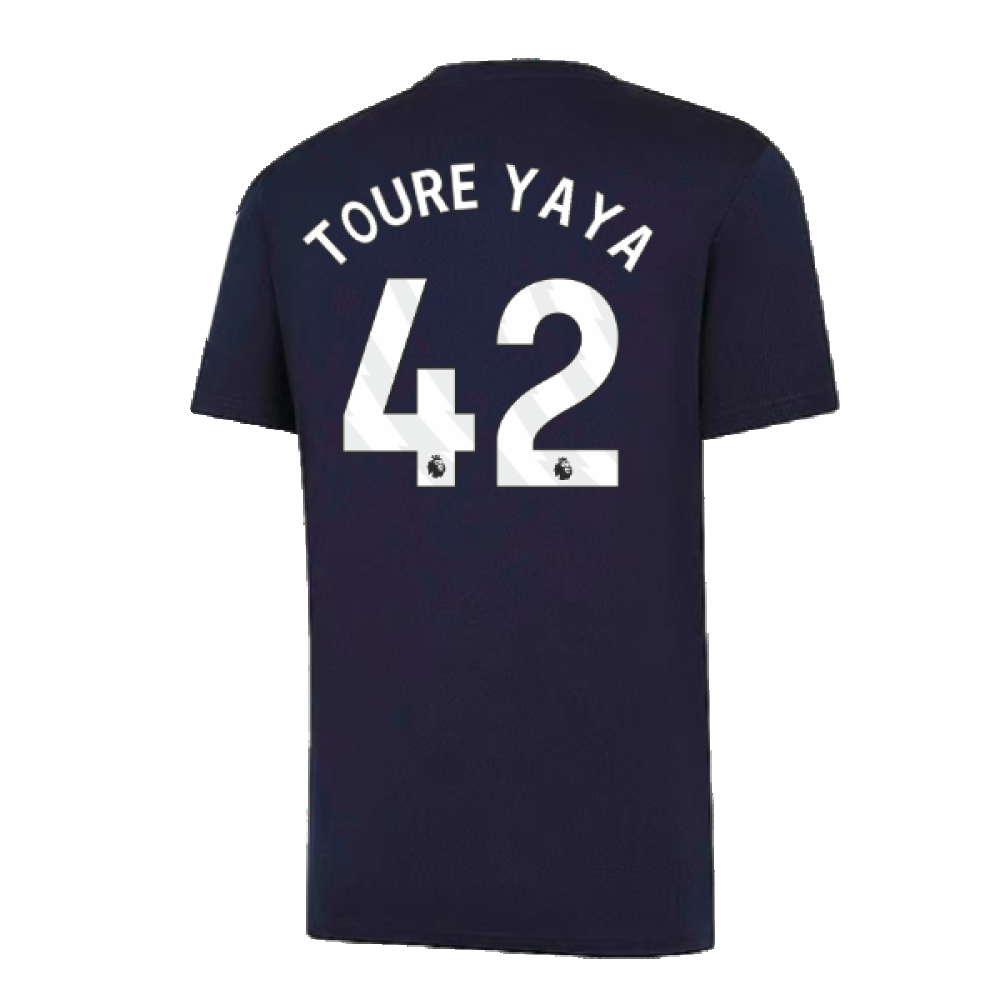 2024-2025 Man City Training Shirt (Inky Blue) - Kids (Toure Yaya 42)