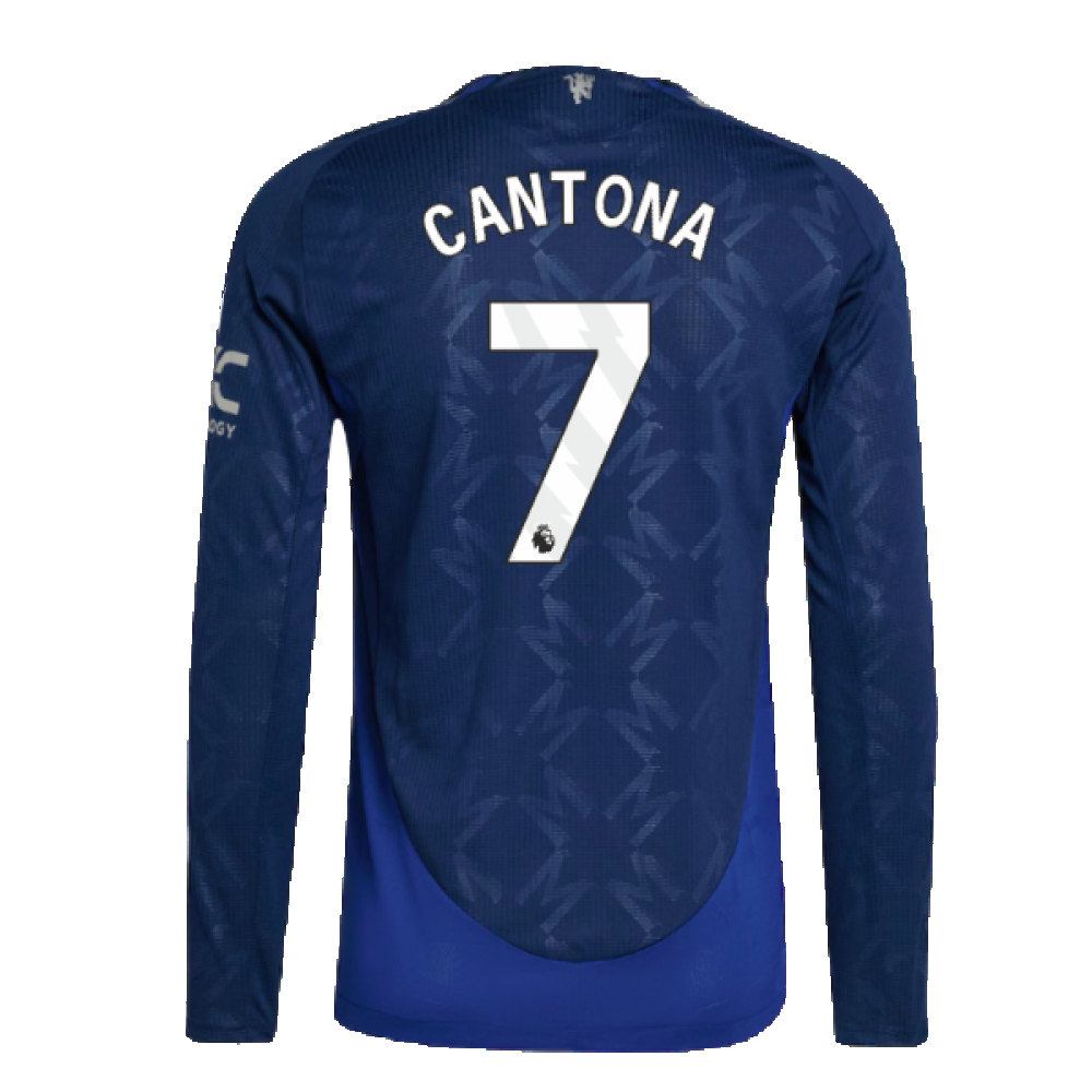 2024-2025 Man Utd Authentic Long Sleeve Away Shirt (Cantona 7)