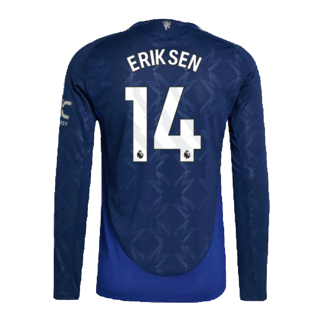 2024-2025 Man Utd Authentic Long Sleeve Away Shirt (Eriksen 14)