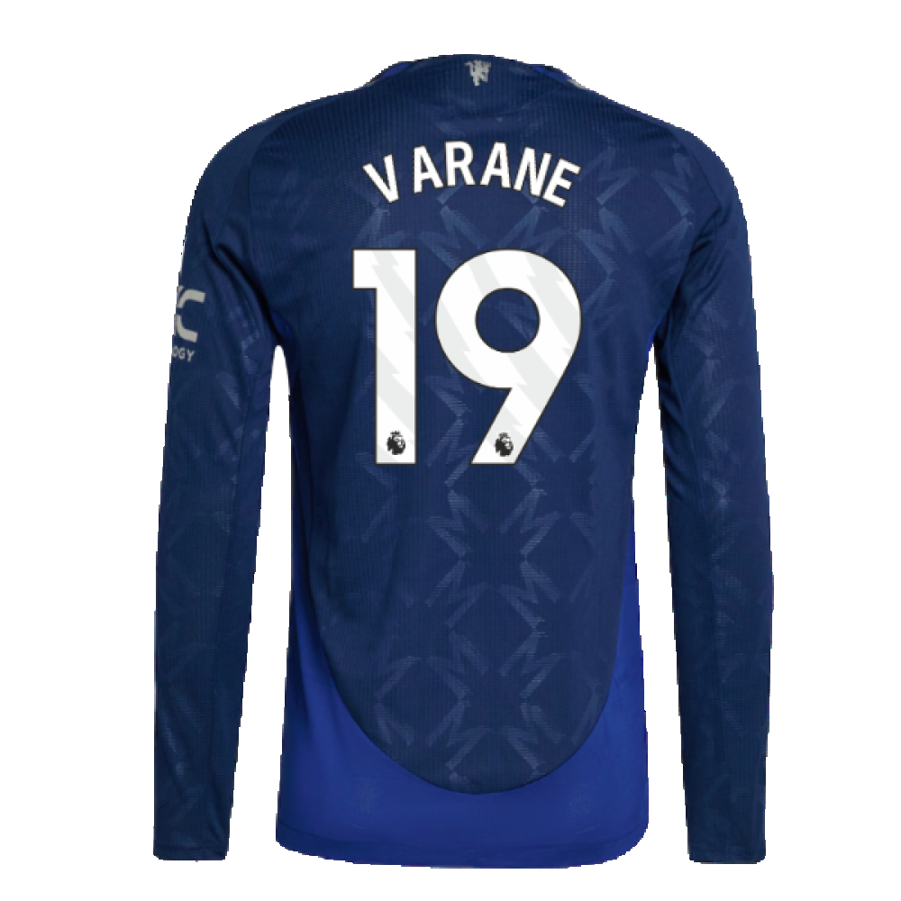 2024-2025 Man Utd Authentic Long Sleeve Away Shirt (Varane 19)