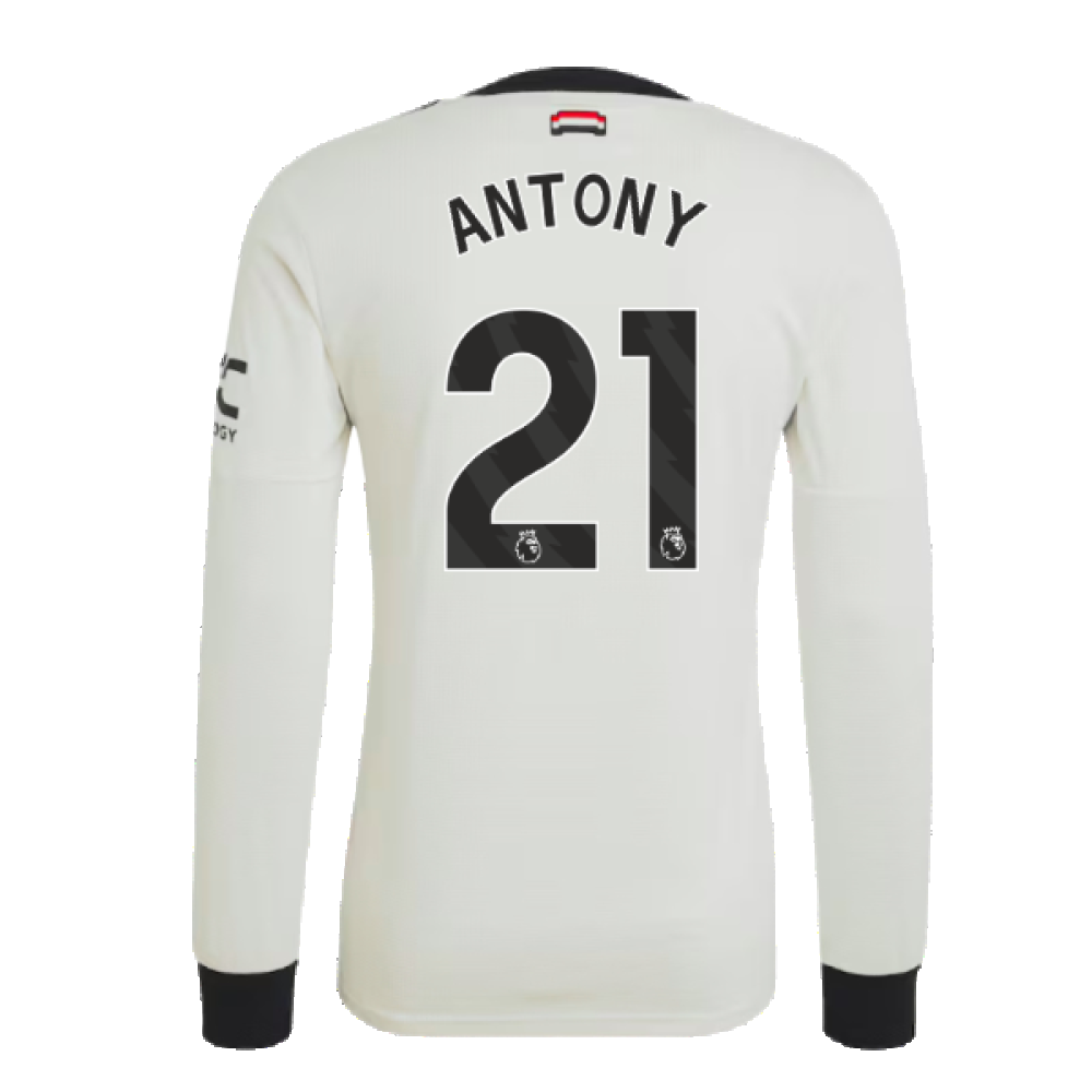 2024-2025 Man Utd Authentic Long Sleeve Third Shirt (Antony 21)