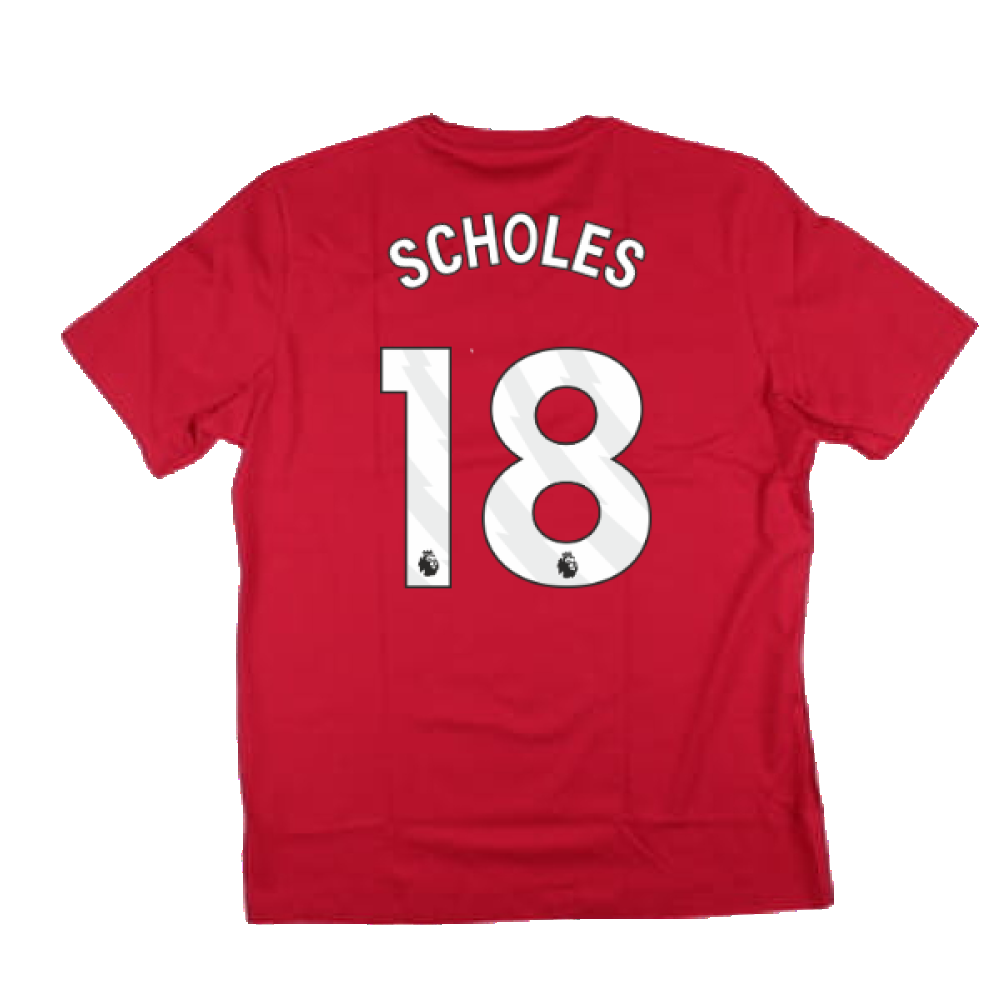 2024-2025 Man Utd DNA Graphic Tee (Red) (Scholes 18)