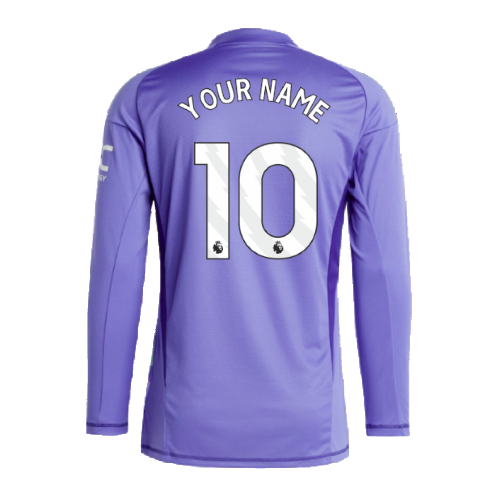 2024-2025 Man Utd Home LS Goalkeeper Shirt (Purple) (Your Name)