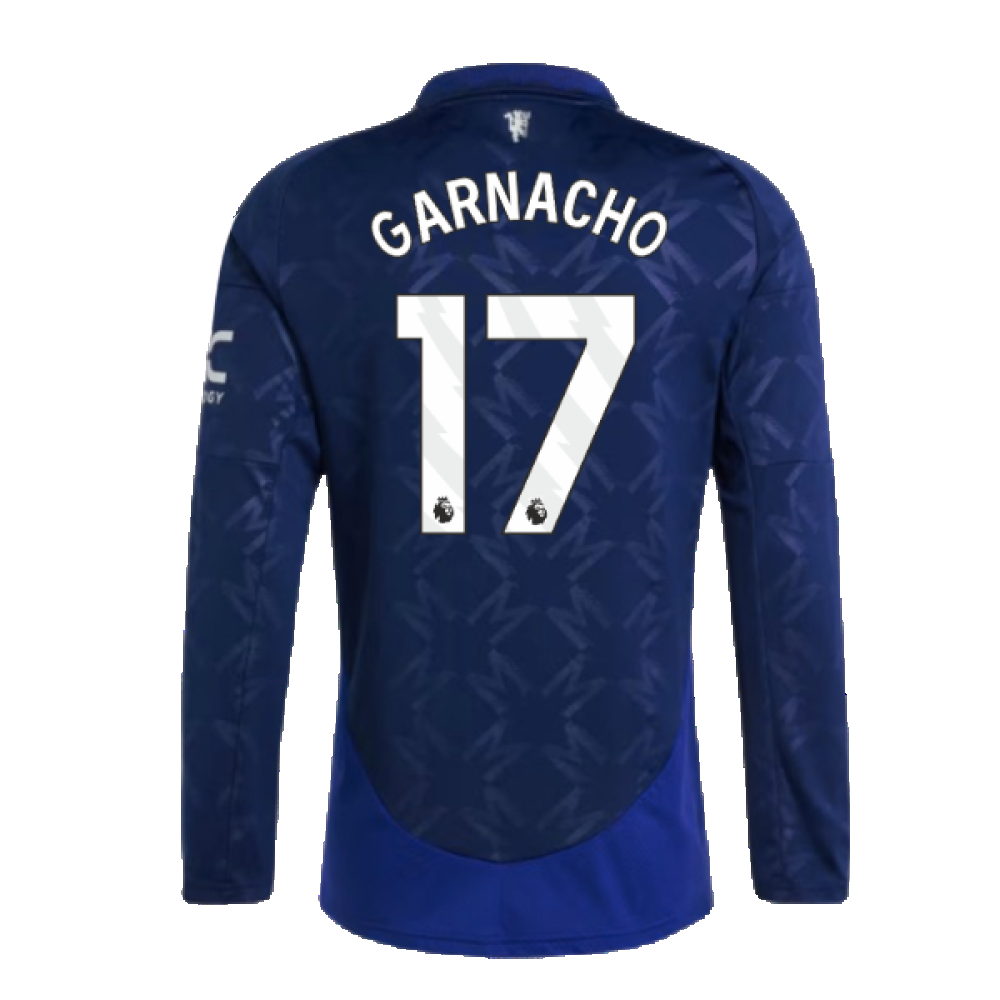 2024-2025 Man Utd Long Sleeve Away Shirt (Garnacho 17)